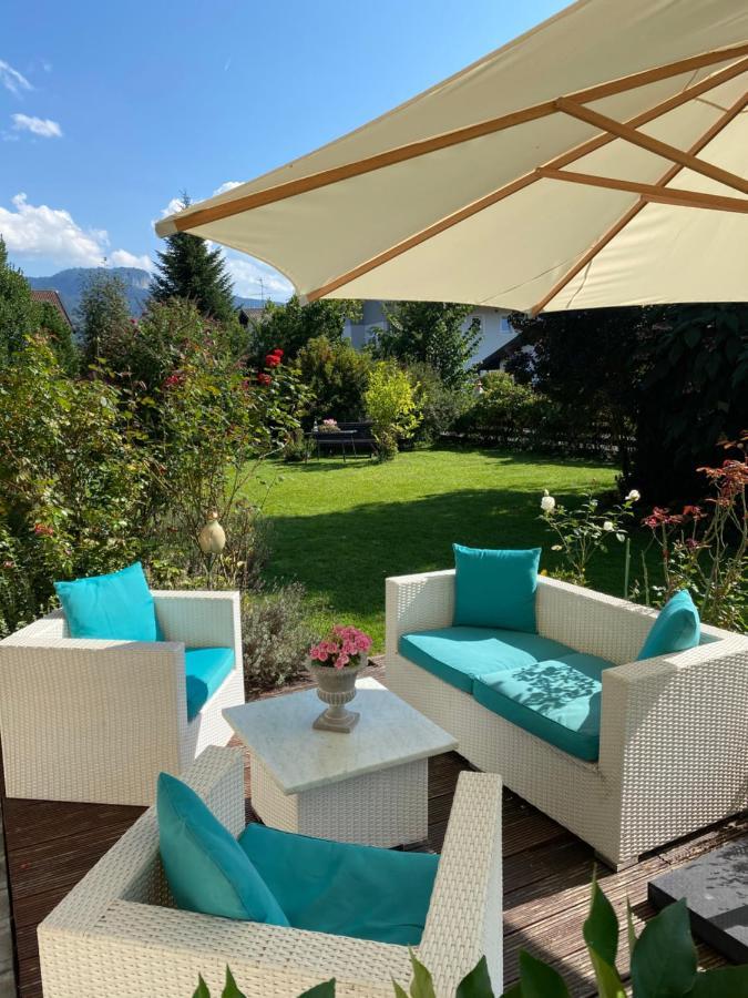 Charmantes Garten-Apartment: Erholung Im Chiemgau Unterwoessen Ngoại thất bức ảnh
