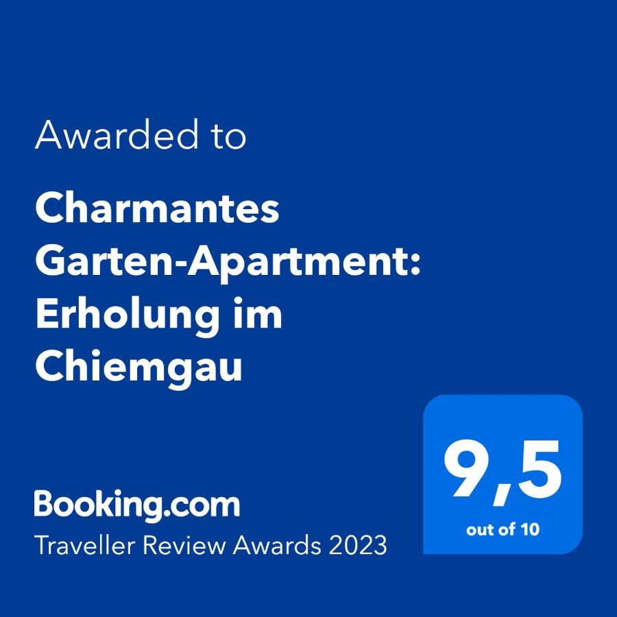Charmantes Garten-Apartment: Erholung Im Chiemgau Unterwoessen Ngoại thất bức ảnh